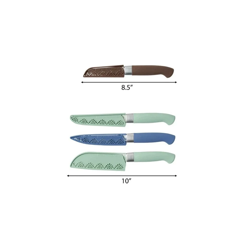 New! HTF!! The Pioneer Woman Agatha 4-Piece Stainless Steel Utility Knife Set